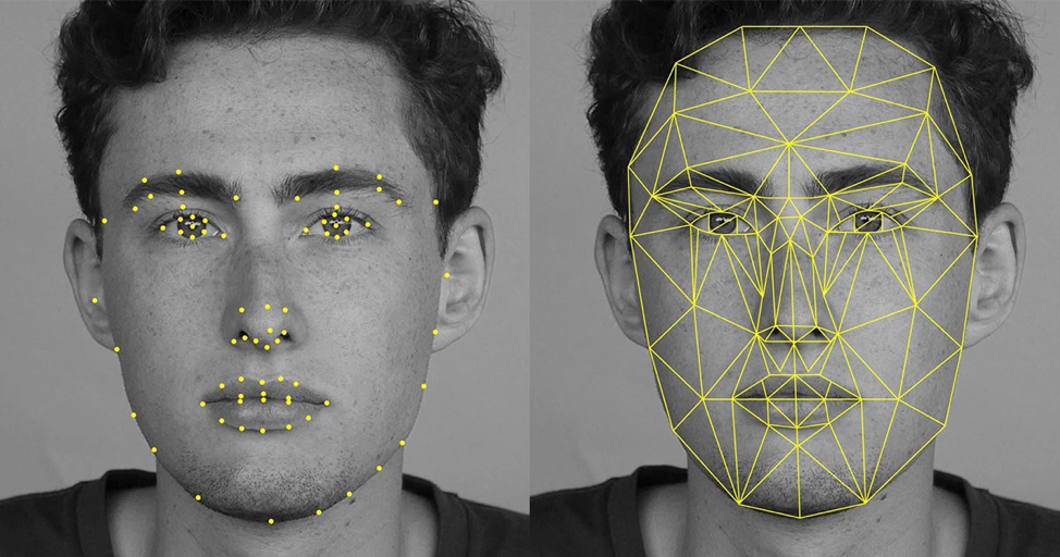 Man face Facial recognition