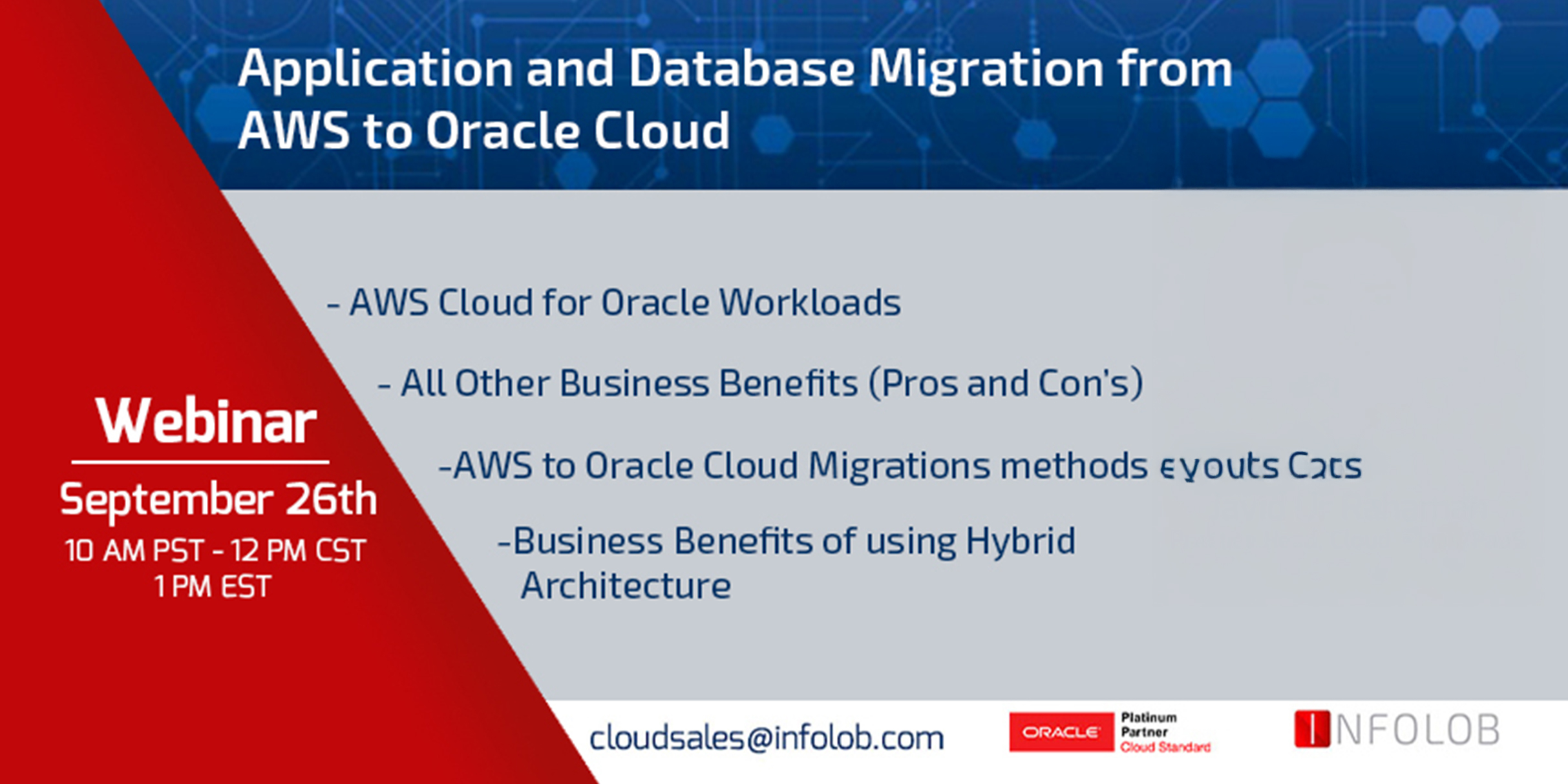 Read more about the article Application and Database Migrations from AWS to Oracle Cloud Webinar