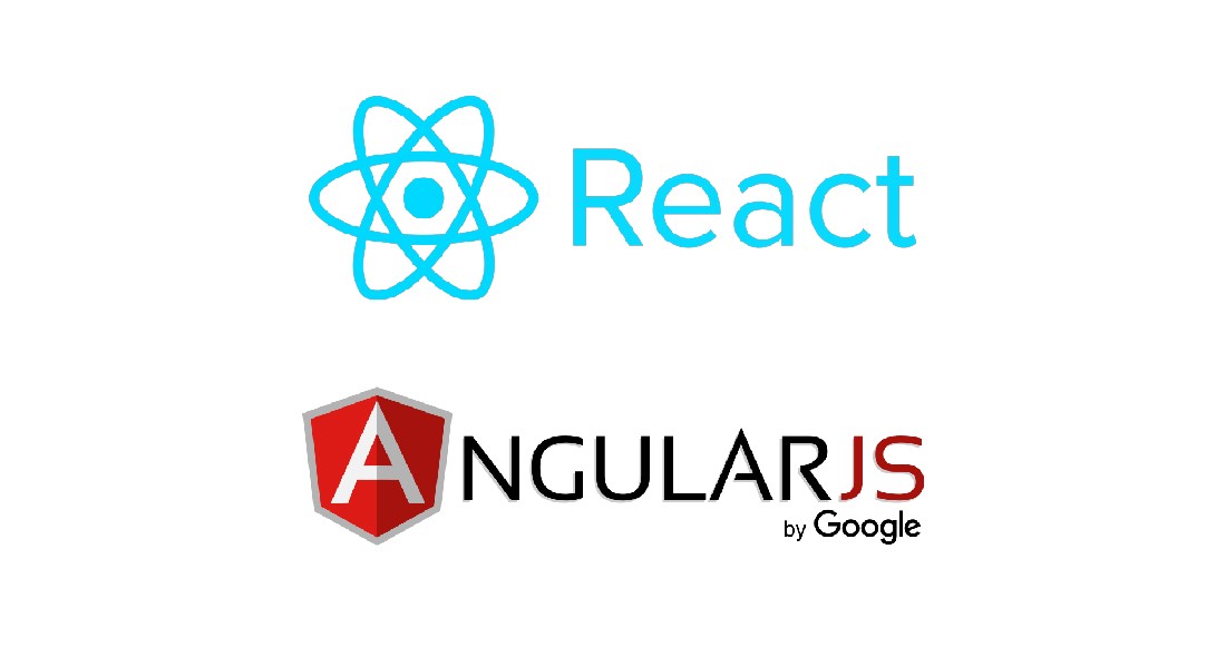 React and Angular JS logos