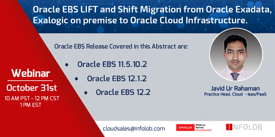 Read more about the article Join us for our Oracle EBS Lyft and Shift Webinar on October 31st at 12 PM CST!