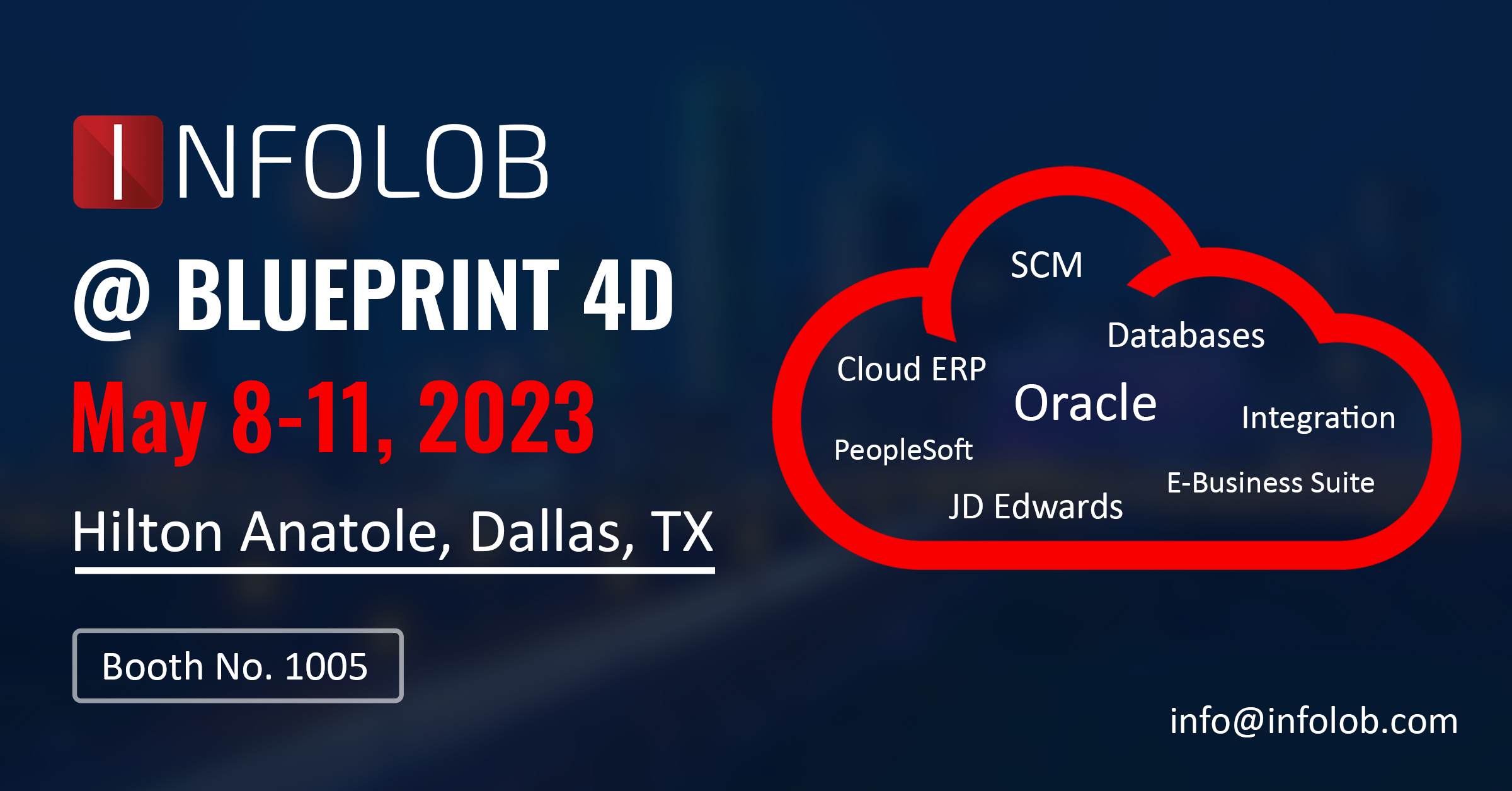 Read more about the article INFOLOB @ BLUEPRINT 4D 2023, Dallas, May 8-11