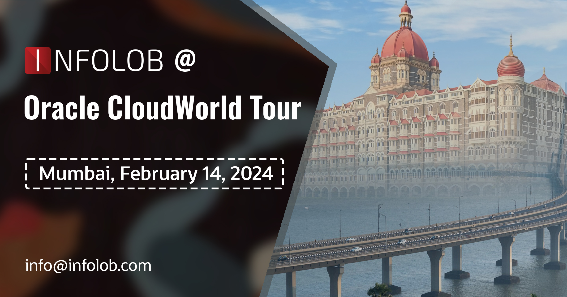 Read more about the article INFOLOB @ Oracle CloudWorld Tour, Mumbai, Feb 2024